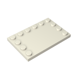 GDS-757 - Plate Special 4 x 6 with Studs on 3 Edges