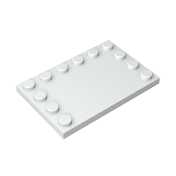 GDS-757 - Plate Special 4 x 6 with Studs on 3 Edges