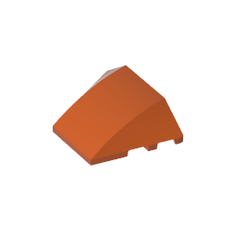 GDS-762 - Wedge Curved 4 x 3 No Studs [Plain]