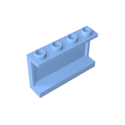 GDS-787 - Panel 1 x 4 x 2 with Side Supports - Hollow Studs