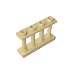 GDS-789 - Fence Spindled 1 x 4 x 2 [4 Top Studs]