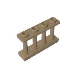 GDS-789 - Fence Spindled 1 x 4 x 2 [4 Top Studs]