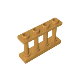 GDS-789 - Fence Spindled 1 x 4 x 2 [4 Top Studs]