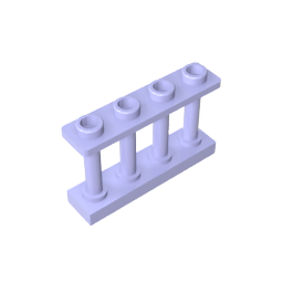 GDS-789 - Fence Spindled 1 x 4 x 2 [4 Top Studs]