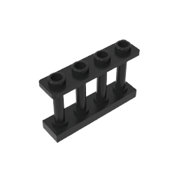 GDS-789 - Fence Spindled 1 x 4 x 2 [4 Top Studs]