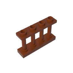 GDS-789 - Fence Spindled 1 x 4 x 2 [4 Top Studs]