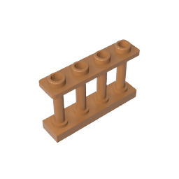 GDS-789 - Fence Spindled 1 x 4 x 2 [4 Top Studs]