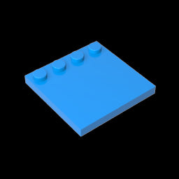 GDS-794 - Plates Special 4 x 4 with Studs on One Edge [Plain]