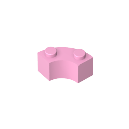 GDS-799 - Brick Round Corner 2 x 2 Macaroni with Stud Notch and Reinforced Underside [New Style]