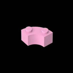 GDS-799 - Brick Round Corner 2 x 2 Macaroni with Stud Notch and Reinforced Underside [New Style]