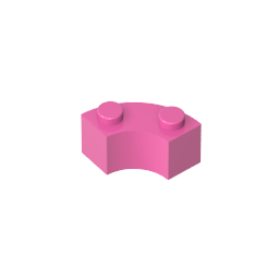 GDS-799 - Brick Round Corner 2 x 2 Macaroni with Stud Notch and Reinforced Underside [New Style]
