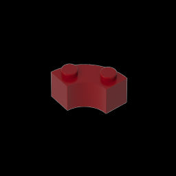 GDS-799 - Brick Round Corner 2 x 2 Macaroni with Stud Notch and Reinforced Underside [New Style]
