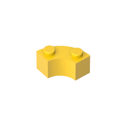 GDS-799 - Brick Round Corner 2 x 2 Macaroni with Stud Notch and Reinforced Underside [New Style]