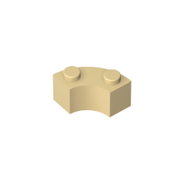 GDS-799 - Brick Round Corner 2 x 2 Macaroni with Stud Notch and Reinforced Underside [New Style]