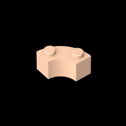 GDS-799 - Brick Round Corner 2 x 2 Macaroni with Stud Notch and Reinforced Underside [New Style]