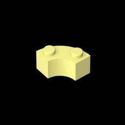 GDS-799 - Brick Round Corner 2 x 2 Macaroni with Stud Notch and Reinforced Underside [New Style]