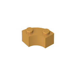 GDS-799 - Brick Round Corner 2 x 2 Macaroni with Stud Notch and Reinforced Underside [New Style]