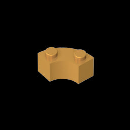 GDS-799 - Brick Round Corner 2 x 2 Macaroni with Stud Notch and Reinforced Underside [New Style]