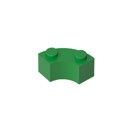 GDS-799 - Brick Round Corner 2 x 2 Macaroni with Stud Notch and Reinforced Underside [New Style]