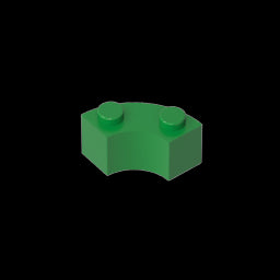 GDS-799 - Brick Round Corner 2 x 2 Macaroni with Stud Notch and Reinforced Underside [New Style]