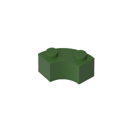 GDS-799 - Brick Round Corner 2 x 2 Macaroni with Stud Notch and Reinforced Underside [New Style]