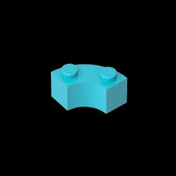 GDS-799 - Brick Round Corner 2 x 2 Macaroni with Stud Notch and Reinforced Underside [New Style]