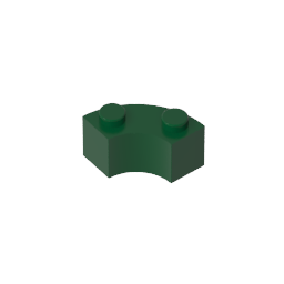 GDS-799 - Brick Round Corner 2 x 2 Macaroni with Stud Notch and Reinforced Underside [New Style]