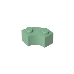 GDS-799 - Brick Round Corner 2 x 2 Macaroni with Stud Notch and Reinforced Underside [New Style]