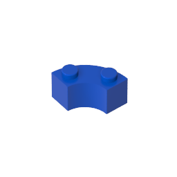 GDS-799 - Brick Round Corner 2 x 2 Macaroni with Stud Notch and Reinforced Underside [New Style]