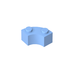 GDS-799 - Brick Round Corner 2 x 2 Macaroni with Stud Notch and Reinforced Underside [New Style]