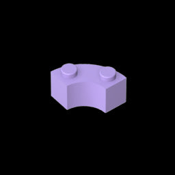 GDS-799 - Brick Round Corner 2 x 2 Macaroni with Stud Notch and Reinforced Underside [New Style]
