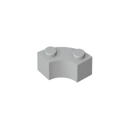 GDS-799 - Brick Round Corner 2 x 2 Macaroni with Stud Notch and Reinforced Underside [New Style]