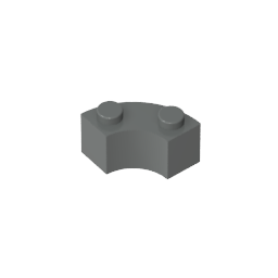 GDS-799 - Brick Round Corner 2 x 2 Macaroni with Stud Notch and Reinforced Underside [New Style]