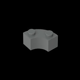 GDS-799 - Brick Round Corner 2 x 2 Macaroni with Stud Notch and Reinforced Underside [New Style]