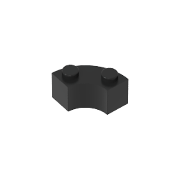 GDS-799 - Brick Round Corner 2 x 2 Macaroni with Stud Notch and Reinforced Underside [New Style]
