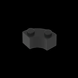 GDS-799 - Brick Round Corner 2 x 2 Macaroni with Stud Notch and Reinforced Underside [New Style]