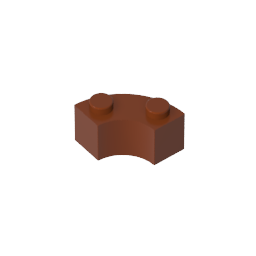 GDS-799 - Brick Round Corner 2 x 2 Macaroni with Stud Notch and Reinforced Underside [New Style]