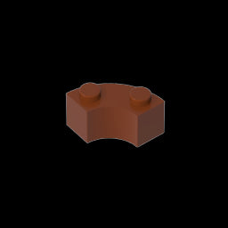 GDS-799 - Brick Round Corner 2 x 2 Macaroni with Stud Notch and Reinforced Underside [New Style]