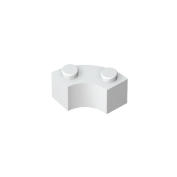 GDS-799 - Brick Round Corner 2 x 2 Macaroni with Stud Notch and Reinforced Underside [New Style]