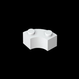 GDS-799 - Brick Round Corner 2 x 2 Macaroni with Stud Notch and Reinforced Underside [New Style]