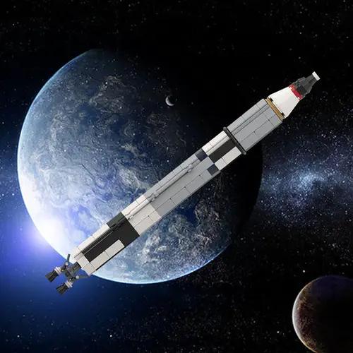 MOC-34453 Gemini Titan rocket (Saturn V scale)– MOC Brick Store