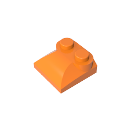 GDS-800 - Brick Curved 2 x 2 x 2/3 Two Studs and Curved Slope End