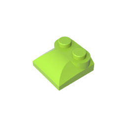 GDS-800 - Brick Curved 2 x 2 x 2/3 Two Studs and Curved Slope End