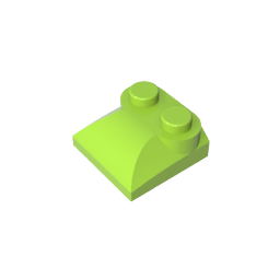 GDS-800 - Brick Curved 2 x 2 x 2/3 Two Studs and Curved Slope End