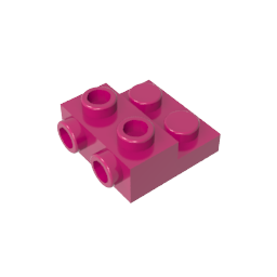 GDS-801 - Plate Special 2 x 2 x 0.667 with Two Studs On Side and Two Raised