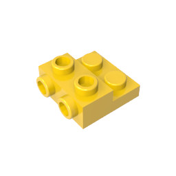 GDS-801 - Plate Special 2 x 2 x 0.667 with Two Studs On Side and Two Raised