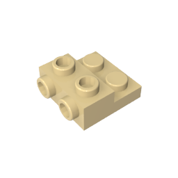 GDS-801 - Plate Special 2 x 2 x 0.667 with Two Studs On Side and Two Raised