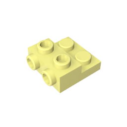 GDS-801 - Plate Special 2 x 2 x 0.667 with Two Studs On Side and Two Raised