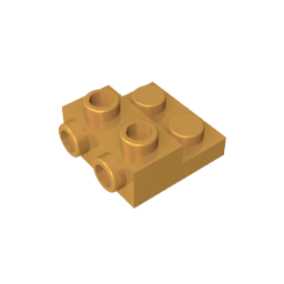 GDS-801 - Plate Special 2 x 2 x 0.667 with Two Studs On Side and Two Raised