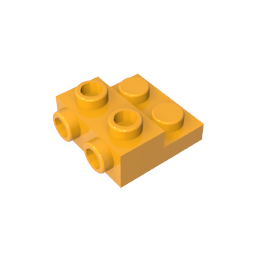 GDS-801 - Plate Special 2 x 2 x 0.667 with Two Studs On Side and Two Raised